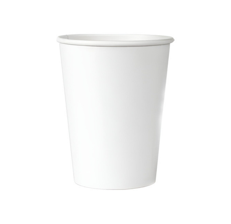 200 Copos De Papel Para Chá Café 100 Ml Branco Biodegradável